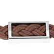 Load image into Gallery viewer, Braided Leather Bracelet with Silver Indian Script Logo
