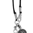 Load image into Gallery viewer, Indian Motorcycle Wrench and Speedometer Pendant on Waxed Cord