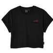 Load image into Gallery viewer, Women's Circle Block Cropped T-Shirt, Black