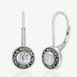 Load image into Gallery viewer, Rivet & White Stone Drop Earrings