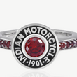 Load image into Gallery viewer, Rivet & Red Stone Ring