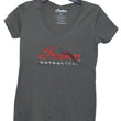 Load image into Gallery viewer, WOMENS GRAY BLING ORANGE COUNTY DEALER TEE