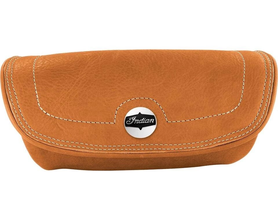Genuine Leather Handlebar Bag Indian Motorcycle Orange County