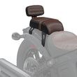 Load image into Gallery viewer, Genuine Leather Passenger Seat with Sissy Bar, Brown