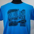 Load image into Gallery viewer, FEMALE BLACK LEGENDARY LOGO, TEAL INDIAN MOTORCYCLE OF OC DEALER TEE