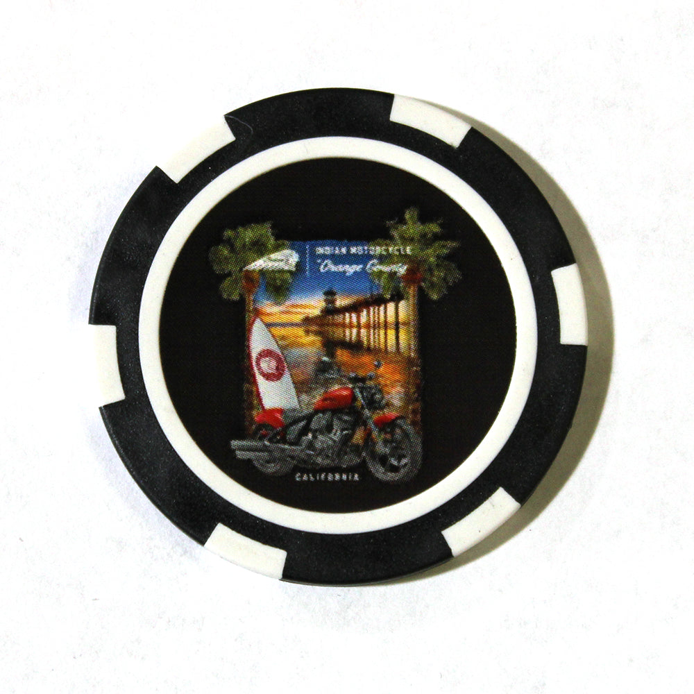 INDIAN MOTORCYCLE DEALER POKER CHIPS Indian Motorcycle Orange County
