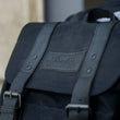 Load image into Gallery viewer, Waxed Canvas Backpack, Black
