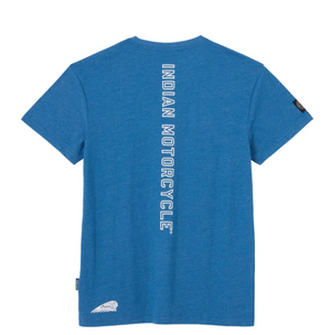Men's Vertical Logo Printed T-Shirt, Blue