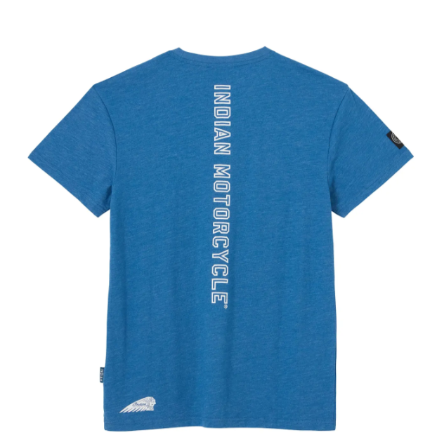 Men's Vertical Logo Printed T-Shirt, Blue