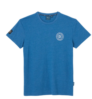 Men's Vertical Logo Printed T-Shirt, Blue