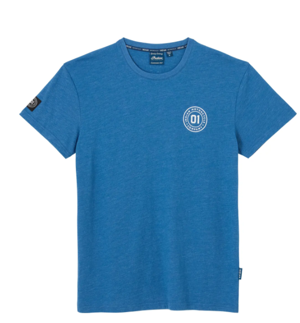 Men's Vertical Logo Printed T-Shirt, Blue