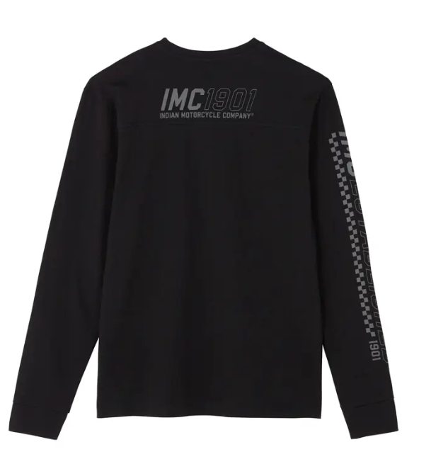 Men's IMC 1901 Sleeve Print Longsleeve T-Shirt, Black