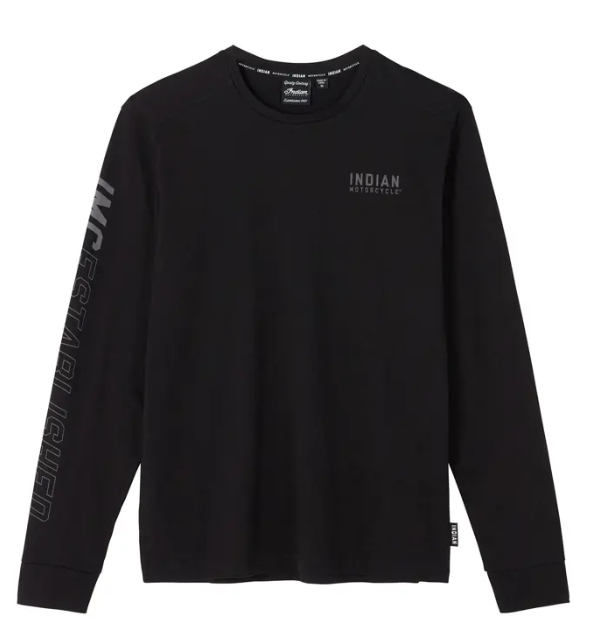 Men's IMC 1901 Sleeve Print Longsleeve T-Shirt, Black