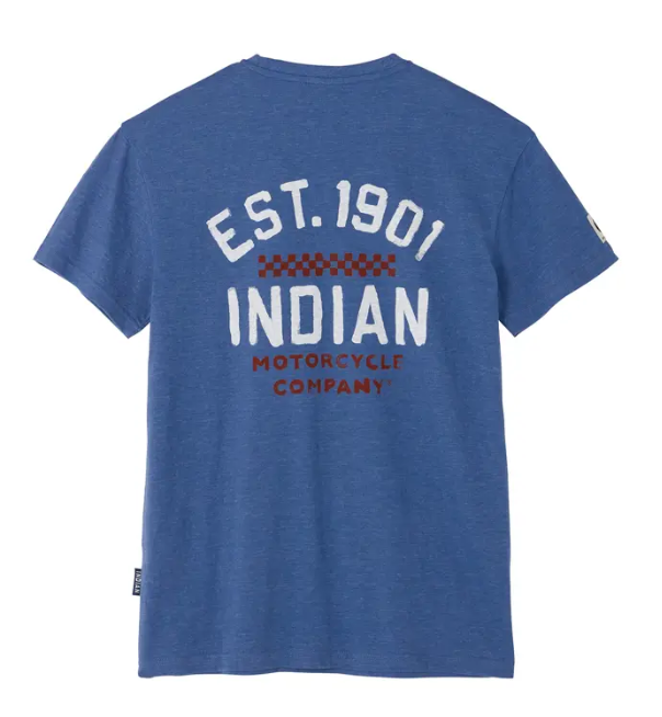 Men's Est 1901 Checked T-Shirt, Blue