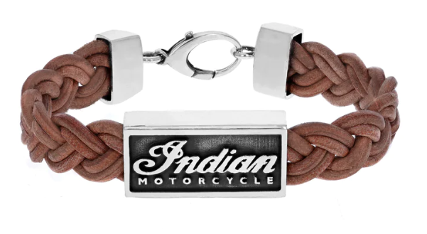 Men's Biker Boot Bracelets - Black Leather & Silver Chain Straps With Native American Coin Charms (Pair)