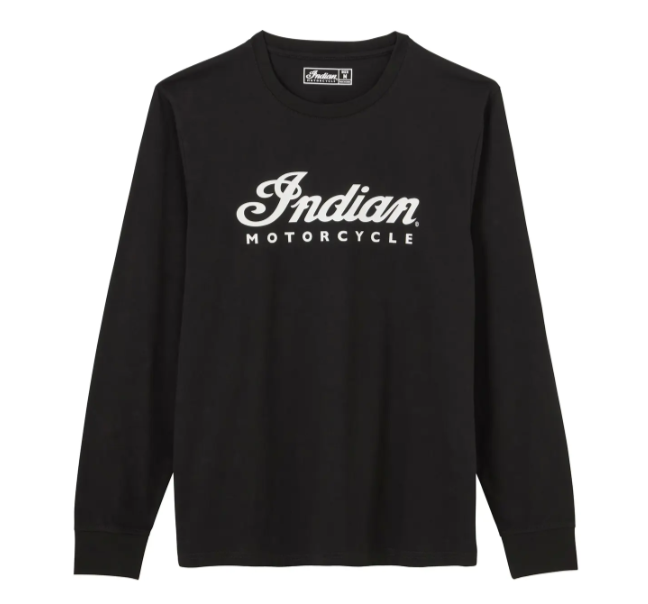 Men's Essential Script Logo Long Sleeve T-Shirt, Black
