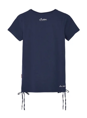 Women's Glitter Logo Tie T-Shirt, Navy