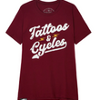 Load image into Gallery viewer, Women's IMC X HH Tattoos &amp; Cycles T-shirt, Red
