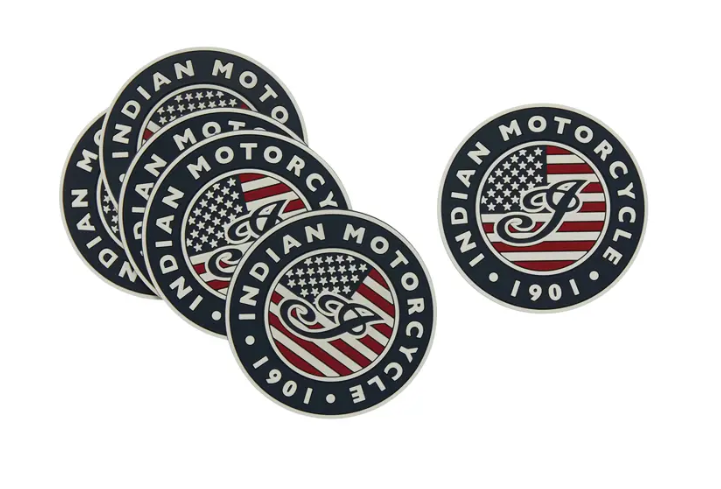 USA Flag Logo Coasters, Set of 6