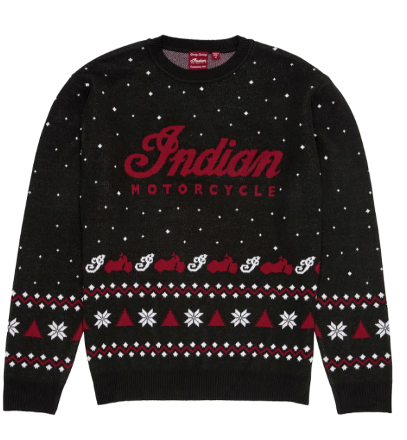 Unisex Script Holiday Sweater, Black