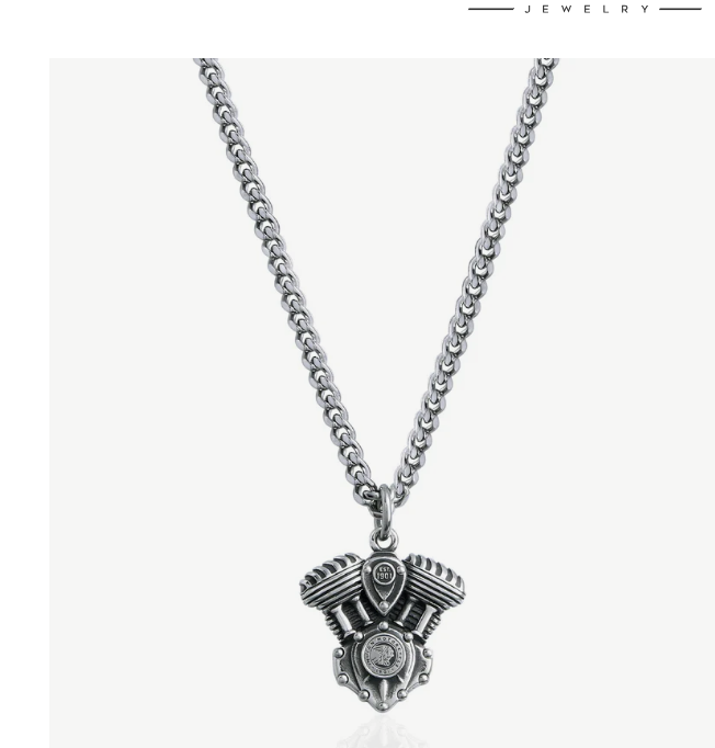 Indian Motorcycle Twin Engine Necklace