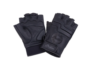 Men's Leather Fingerless Denton Glove, Black