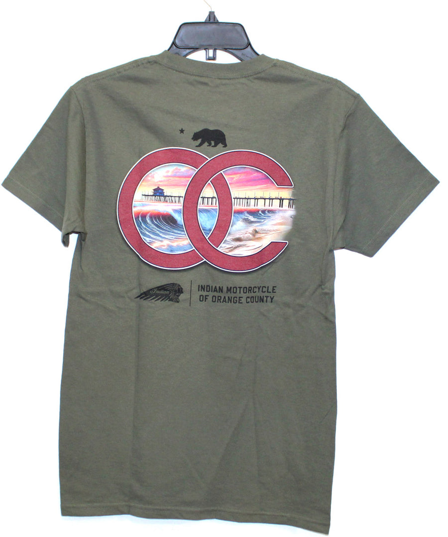 MENS GREEN ORANGE COUNTY DEALER TEE