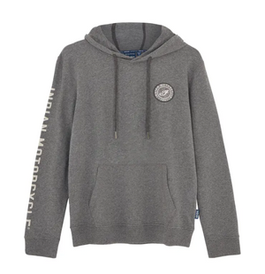 Men's I Script Patch Hoodie, Gray