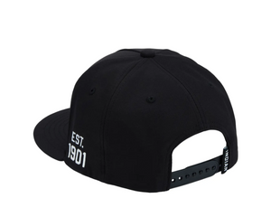 Headdress Flat Brim Cap, Black
