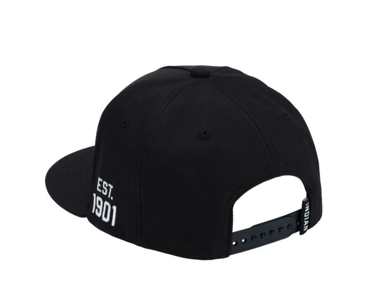 Headdress Flat Brim Cap, Black