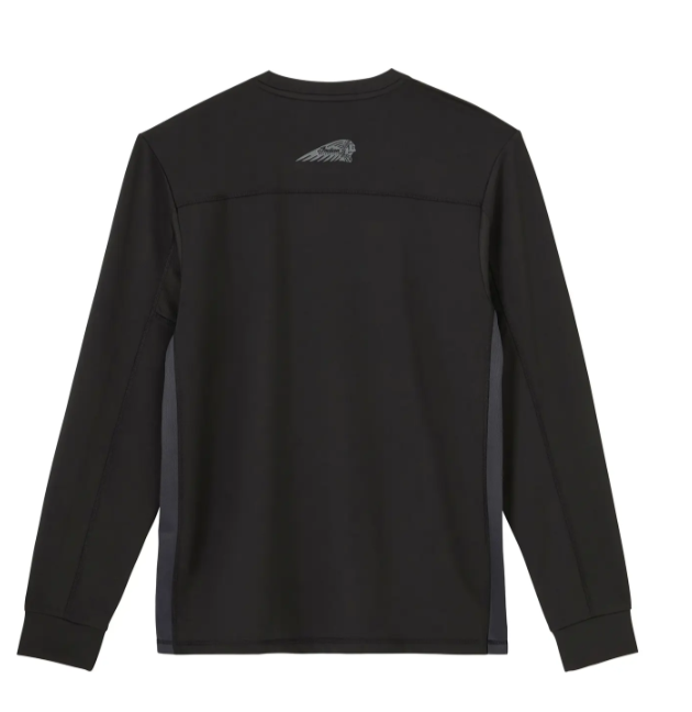 Men's Outline Logo Athlete Long Sleeve T-Shirt, Black