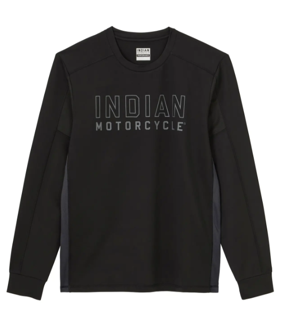 Men's Outline Logo Athlete Long Sleeve T-Shirt, Black