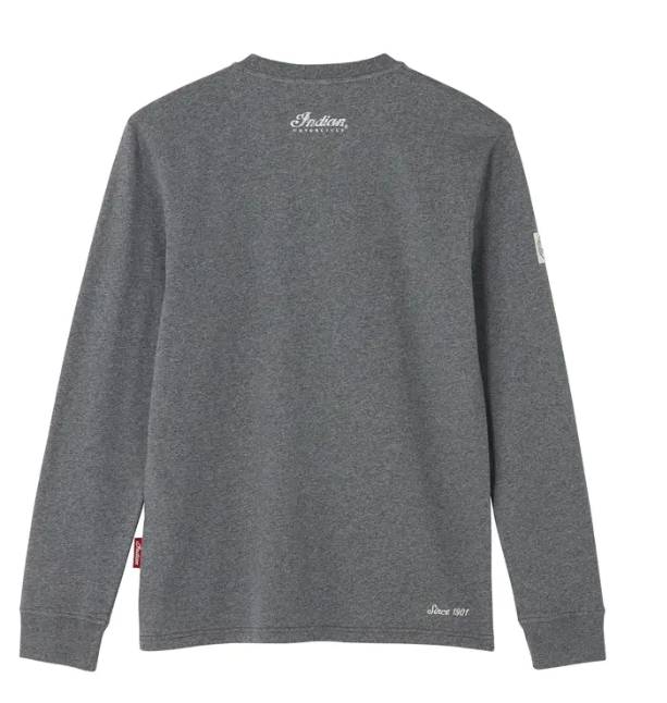 Men's 2 Color Script Longsleeve T-Shirt, Gray