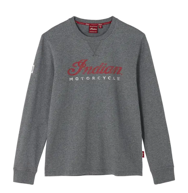 Men's 2 Color Script Longsleeve T-Shirt, Gray