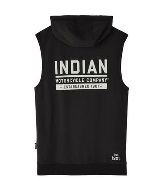 Men's Sleeveless Established 1901 Hoodie, Black