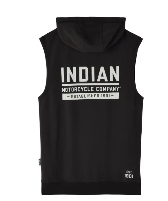 Men's Sleeveless Established 1901 Hoodie, Black