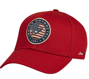 USA Flag Logo Cap, Red