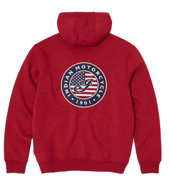 Men's USA Flag Hoodie, Red