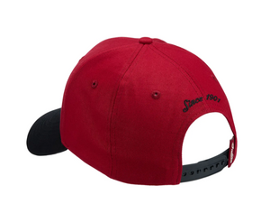 Colorblock Headdress Trucker Cap, Red