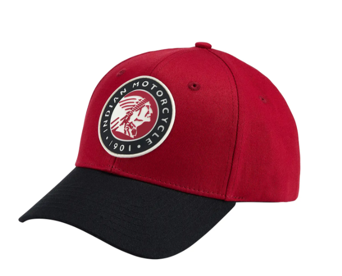 Colorblock Headdress Trucker Cap, Red