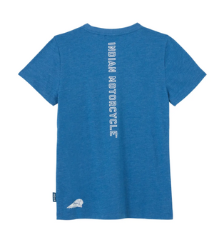Women's Vertical Logo Printed T-Shirt, Blue