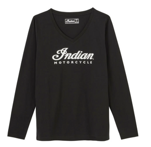 Women's Essential Script Logo Long Sleeve T-Shirt, Black