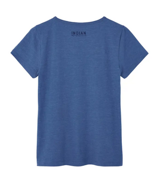 Women's Stamp Block Logo T-Shirt, Blue