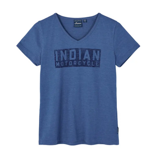 Women's Stamp Block Logo T-Shirt, Blue