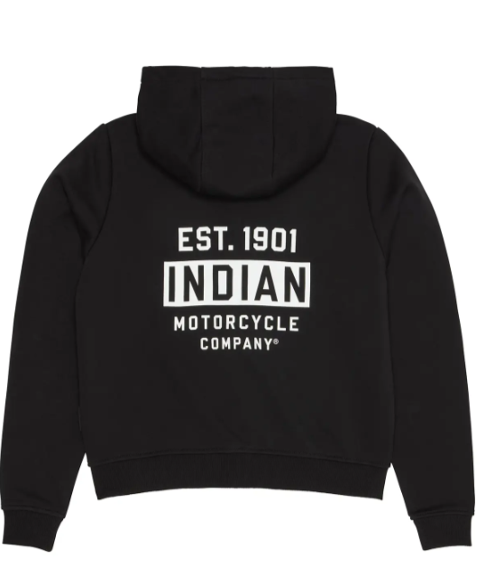 Women's Est 1901 Indian Motorcycle Cropped Hoodie, Black