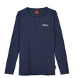 Load image into Gallery viewer, Women's Headdress Henley LS T-shirt, Navy
