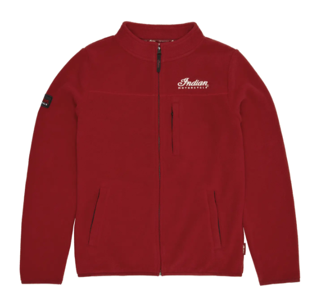Women's Zip Thru Fleece Top, Red