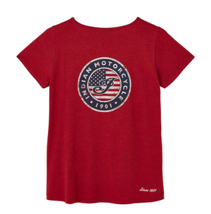 Women's USA Flag Logo T-Shirt, Red