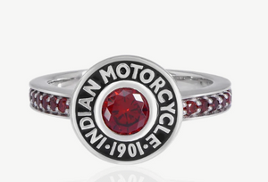 Rivet & Red Stone Ring