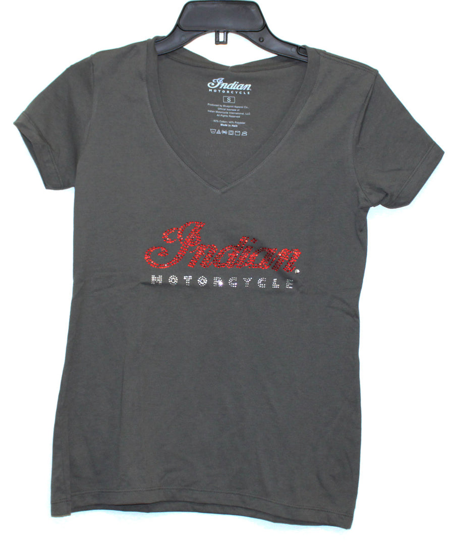 WOMENS GRAY BLING ORANGE COUNTY DEALER TEE